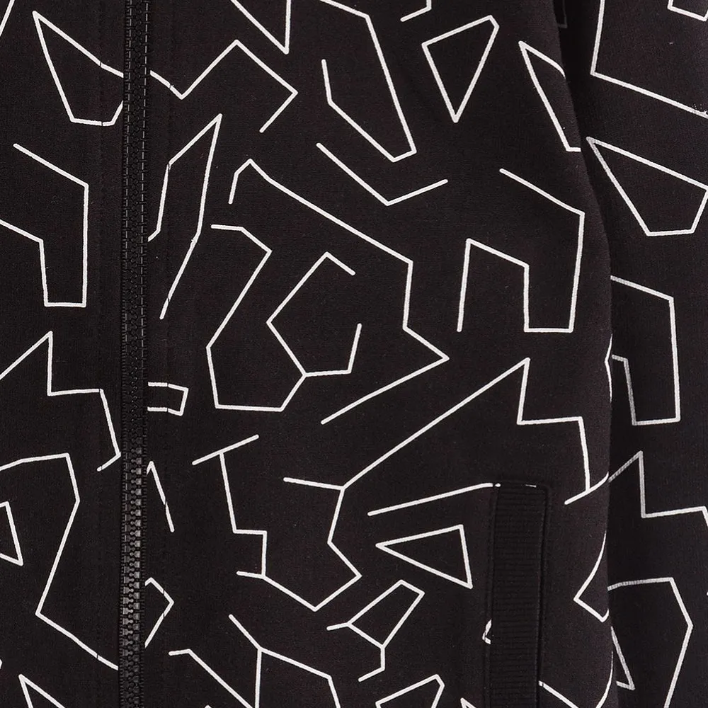 5.10.15 Zig Zag Black Mock Neck Zipper 13478