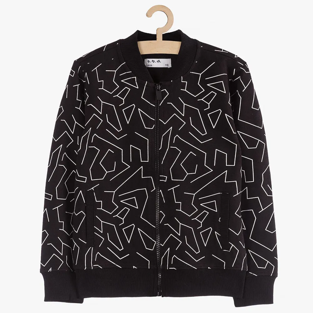 5.10.15 Zig Zag Black Mock Neck Zipper 13478
