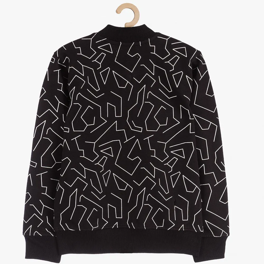 5.10.15 Zig Zag Black Mock Neck Zipper 13478