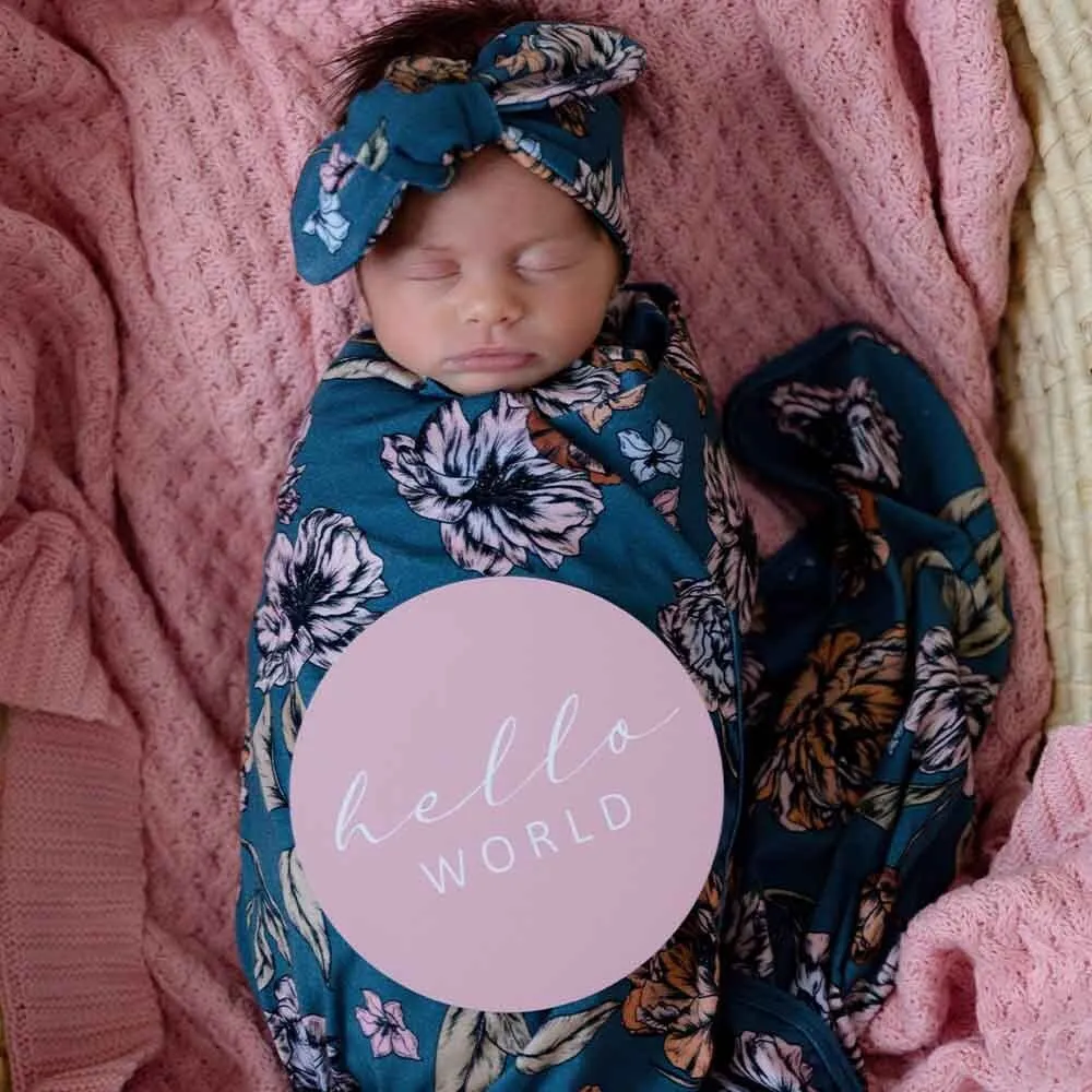 Belle Organic Jersey Wrap & Topknot Set