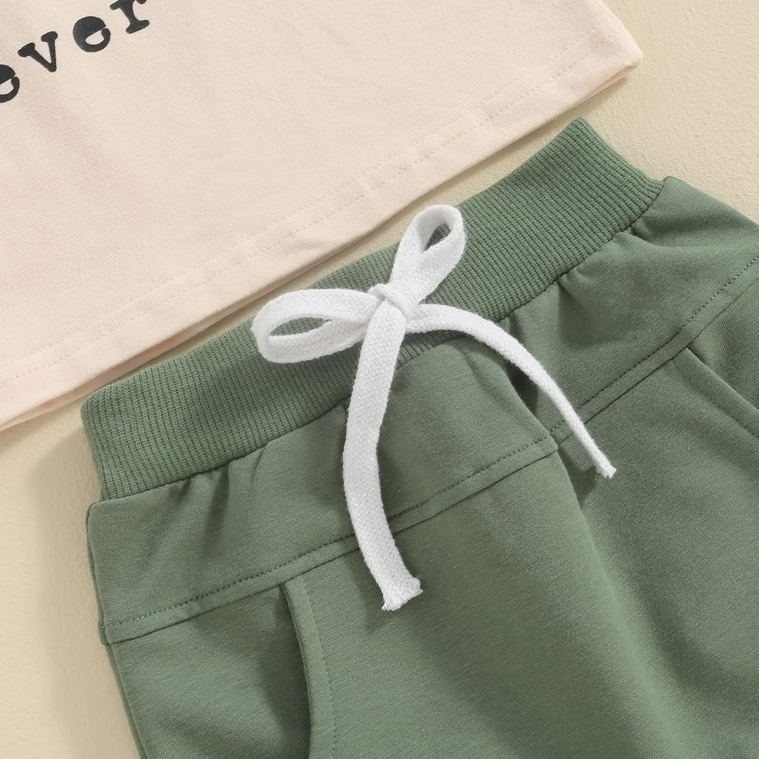 BemeyourBBs Toddler Baby Boy Summer Clothes Funny Letter T Shirt Elastic Waist Pockets Shorts Set 2 Piece Outfit