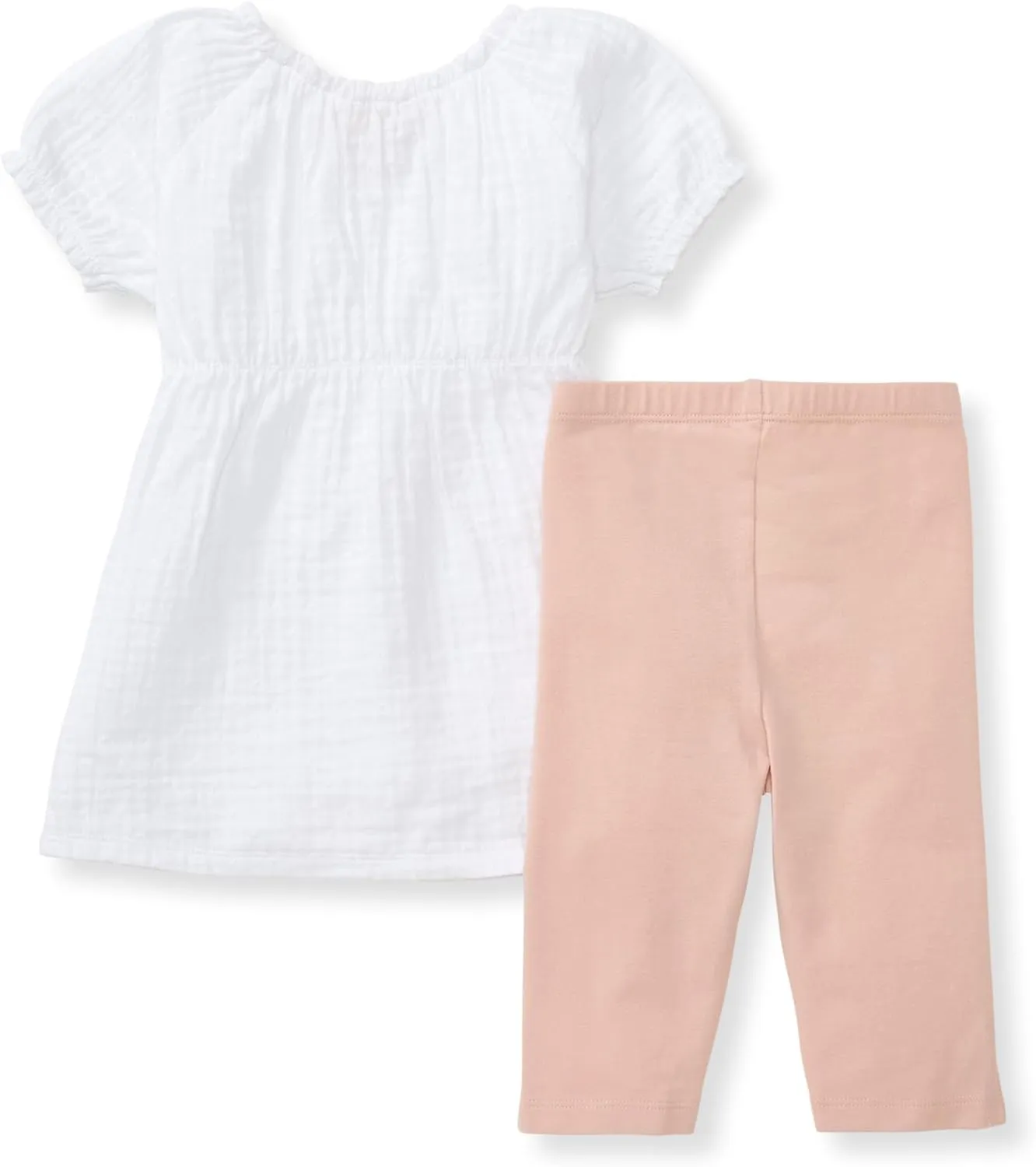 Burt's Bees Baby Baby Girls' Short Sleeve Top and Pant Set, 100% Organic Cotton