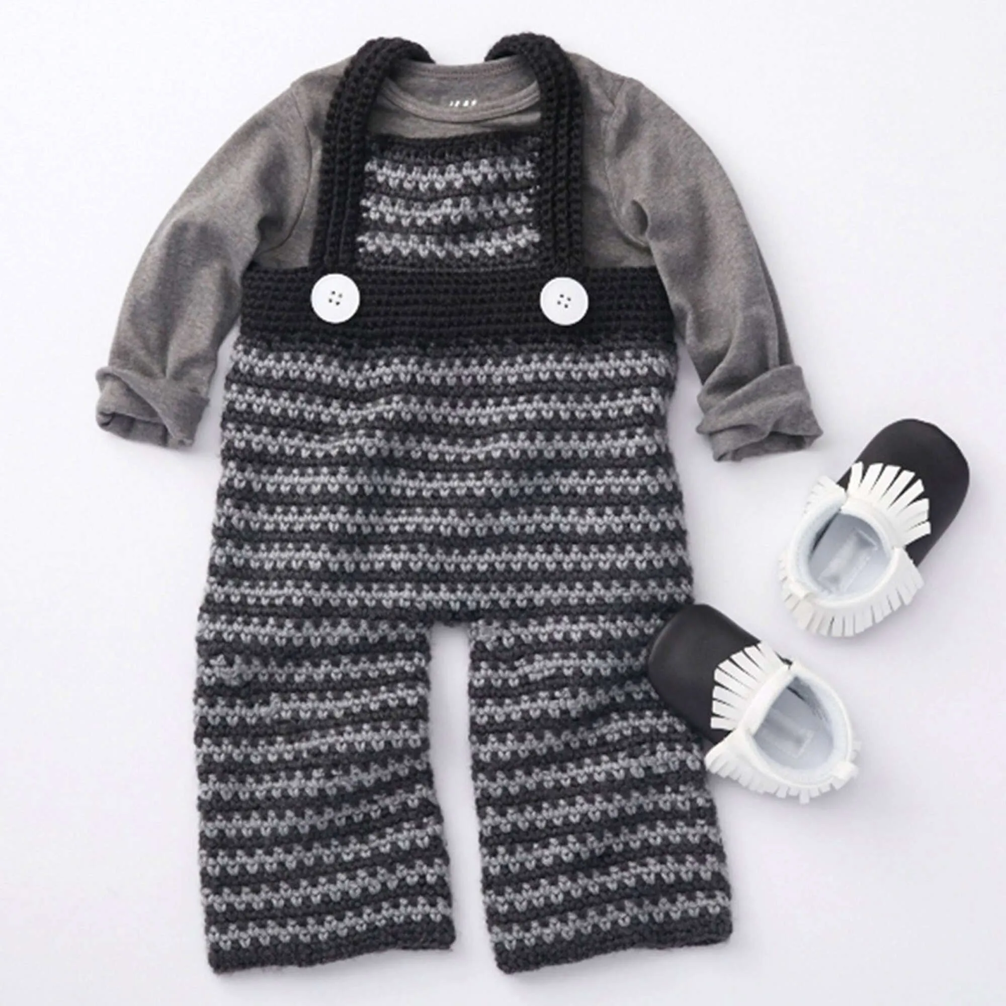 Caron Crochet Funny Dungarees