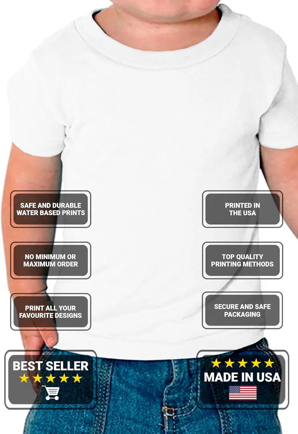 Custom Baby Shirt Baby Boys Baby Girls Personalized Text T-Shirt Front/Back Print