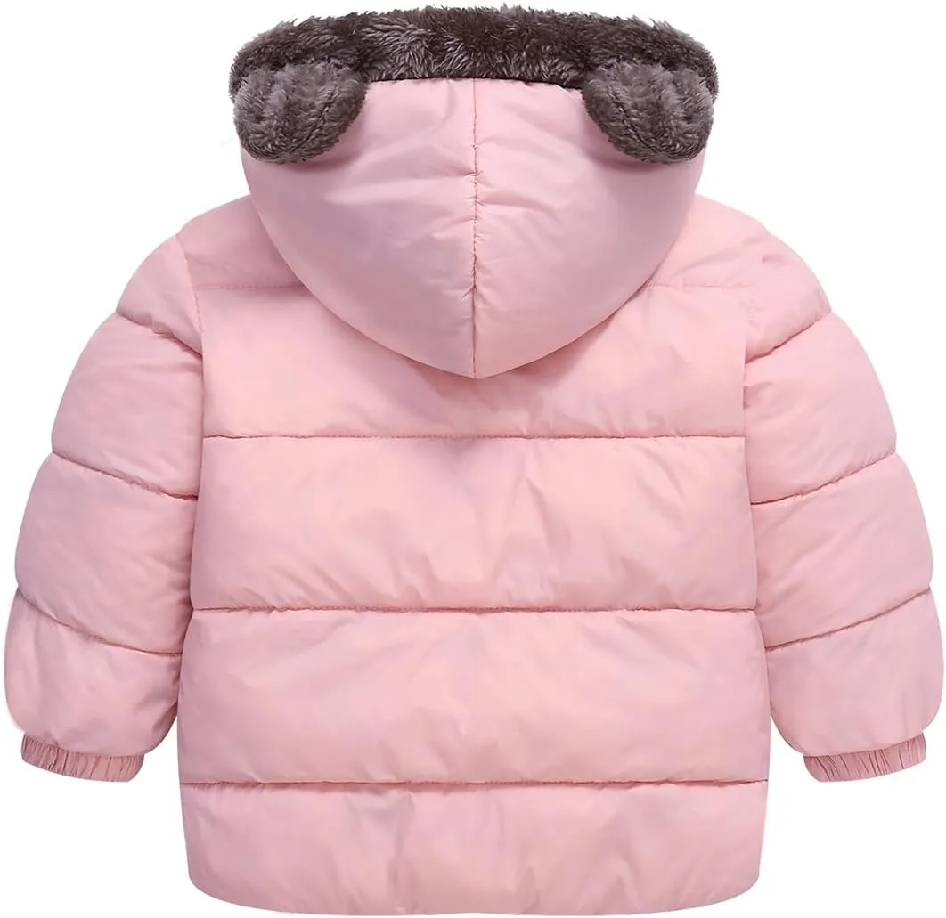 Fairy Baby Infant Baby Winter Coat Cute Teddy Bear Hooded Jacket Warm Fleece Outerwear Windproof Toddler Boys Girl 6M-4T