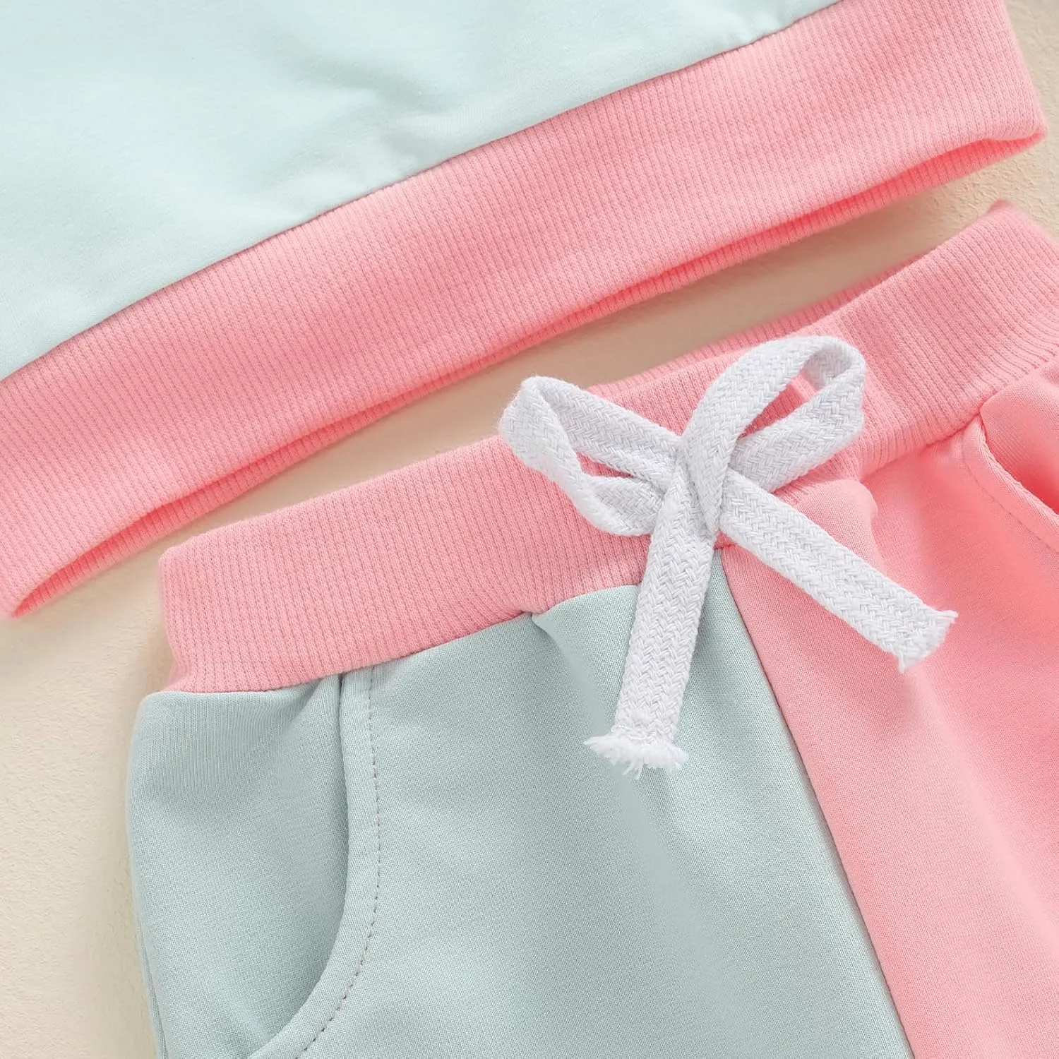 Fernvia Toddler Baby Girl Clothes 3 6 9 12 18 24 Months Fall Outfits Solid Long Sleeve Sweatshirt Tops   Pants Set