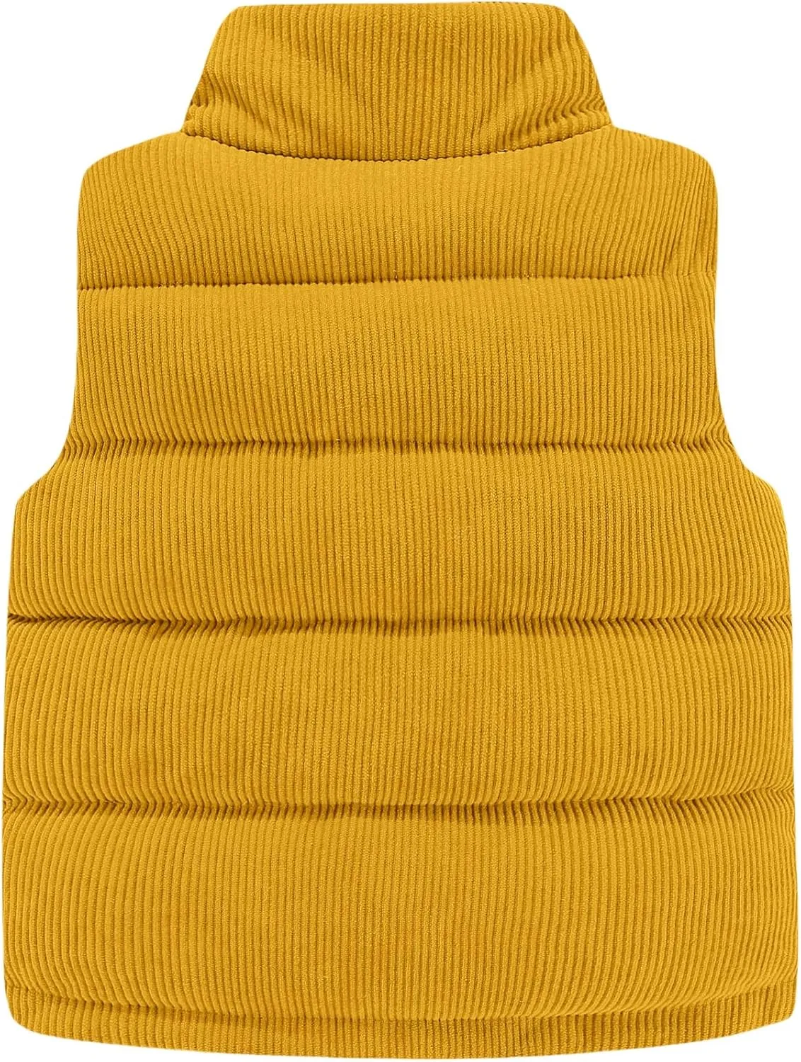 Happy Cherry Corduroy Vest for Toddler Baby Winter Warm Zip Up Sleeveless Jacket with Button Stand Collar Waistcoat 1-8Y
