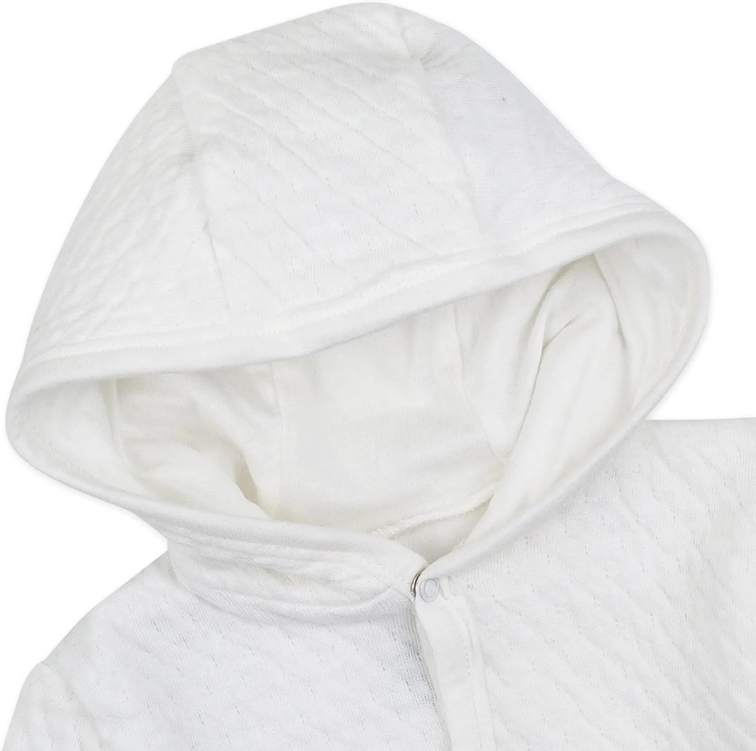 HonestBaby Matelasse Snap-Front Hoodie 100% Organic Cotton Infant Baby Boys, Girls