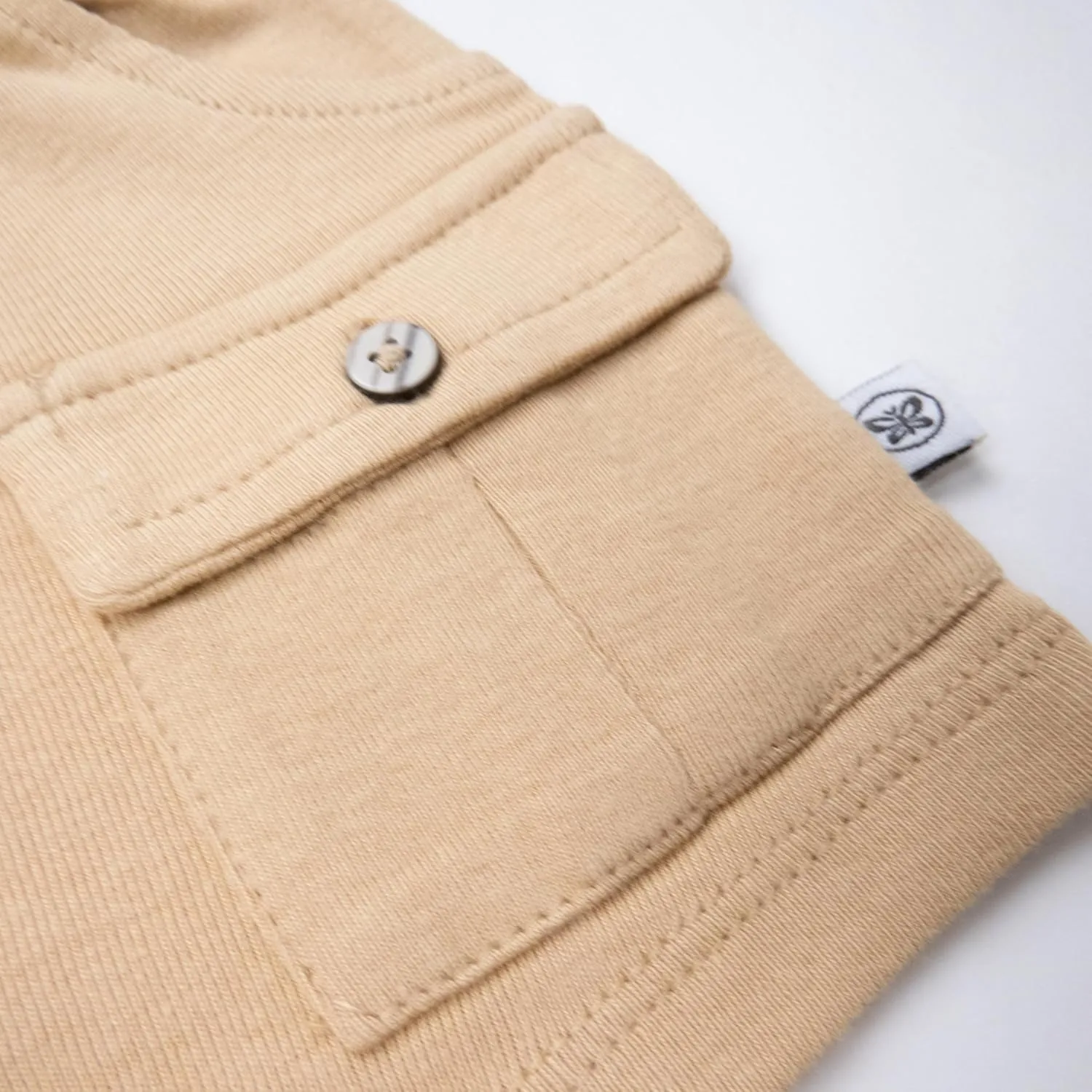 HonestBaby unisex-baby 2-pack Cargo Shorts 100% Organic Cotton for Infant Baby and Toddler, Boys, Girls