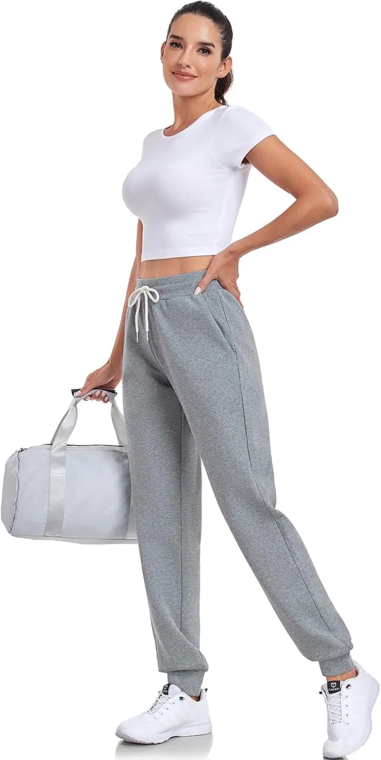 Inno 28" 31" 34" 36" Women's Baby Polar Fleece Lined Jogger Pants Warm Sweatpants Thermal Athletic Lounge
