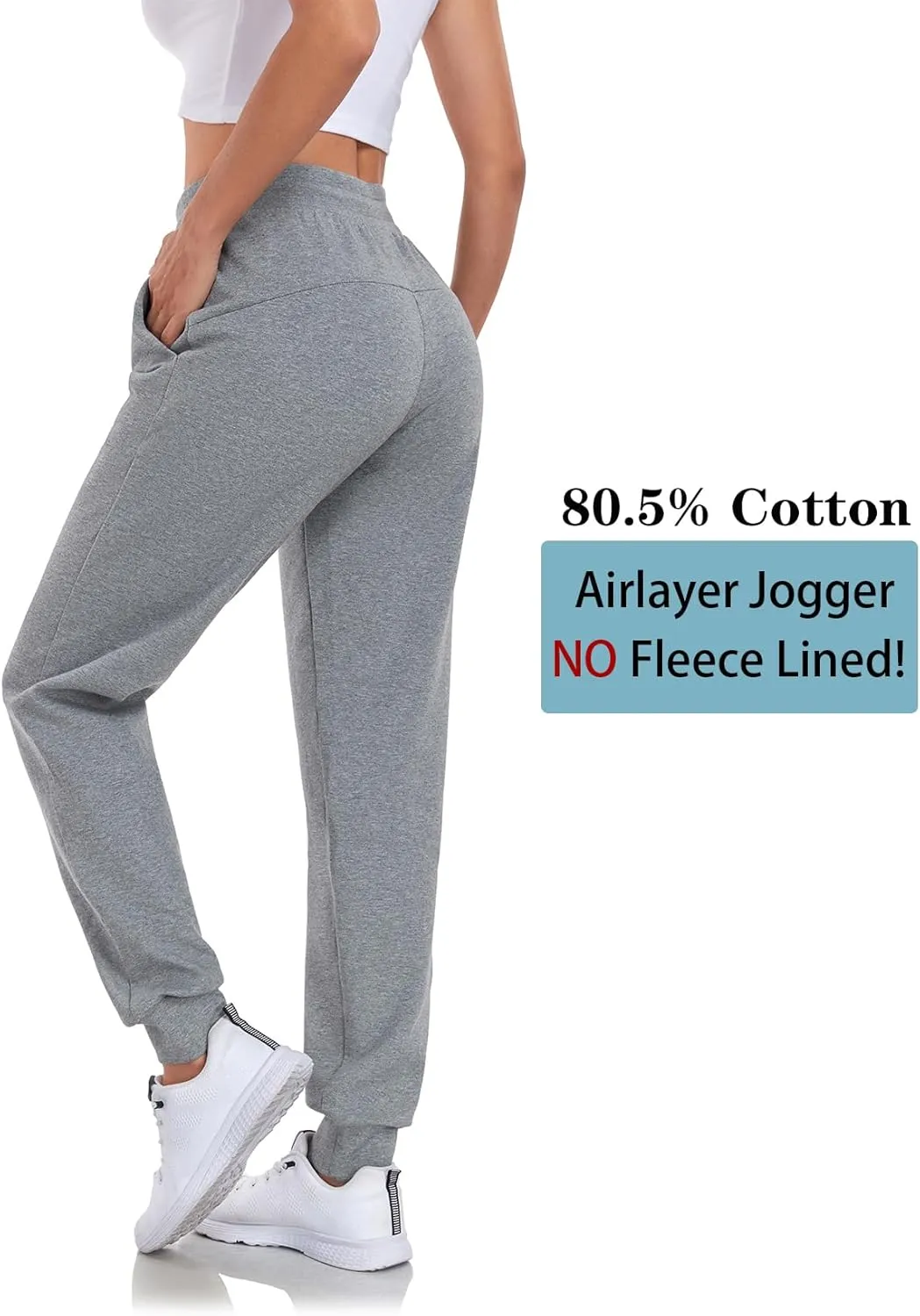 Inno 28" 31" 34" 36" Women's Baby Polar Fleece Lined Jogger Pants Warm Sweatpants Thermal Athletic Lounge