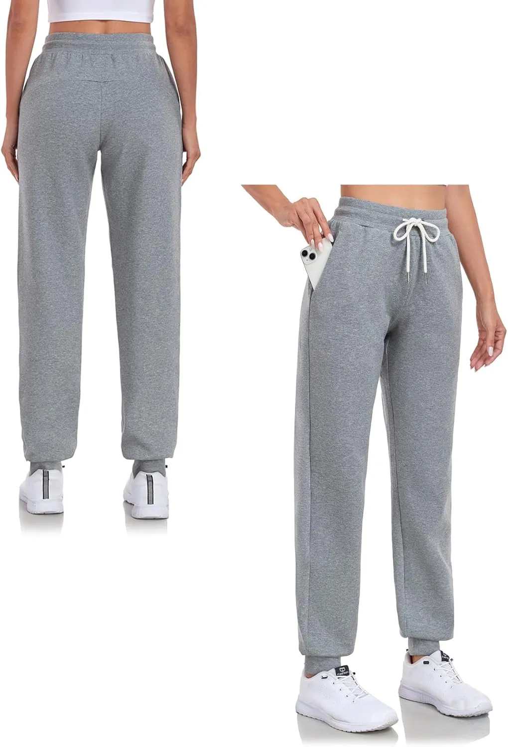 Inno 28" 31" 34" 36" Women's Baby Polar Fleece Lined Jogger Pants Warm Sweatpants Thermal Athletic Lounge