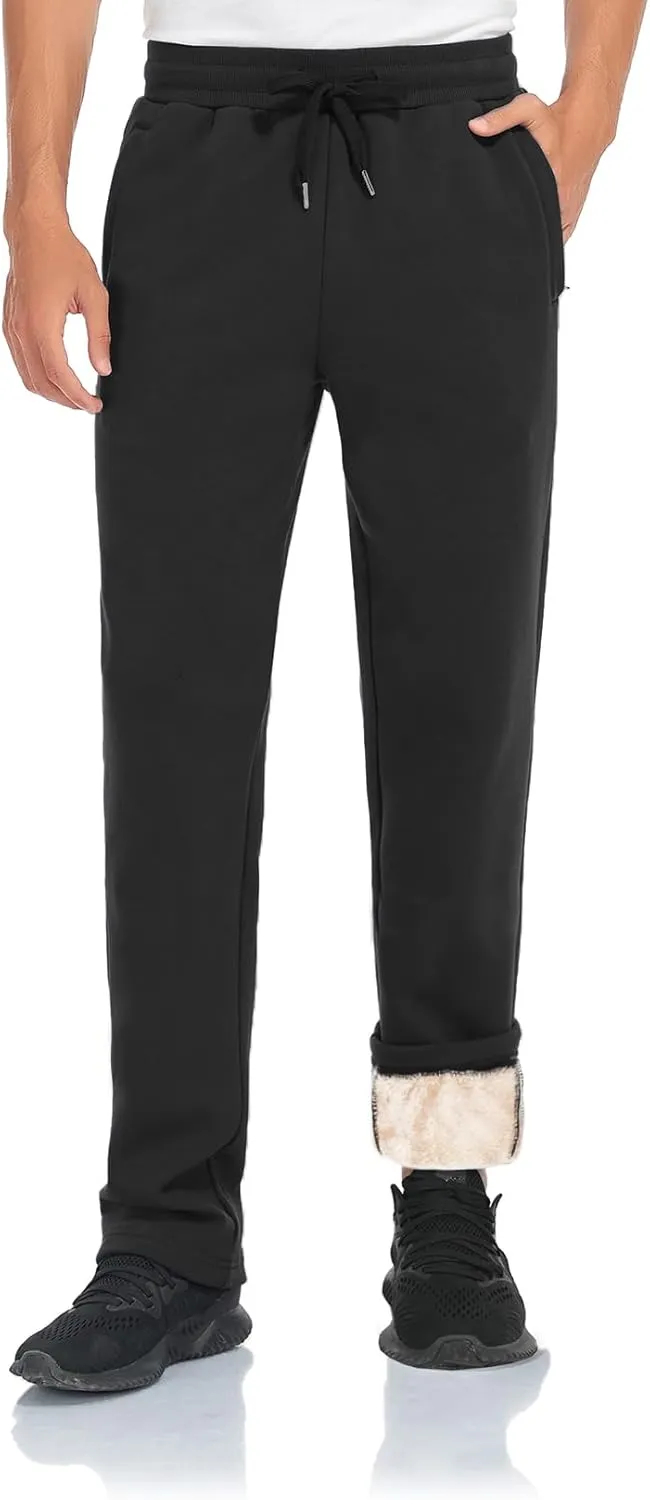 Inno 30" 32" 34" 36" 38" Men's Baby Polar Fleece Lined Jogger Pants Thermal Sweatpants Warm Winter Athletic Lounge Short Long
