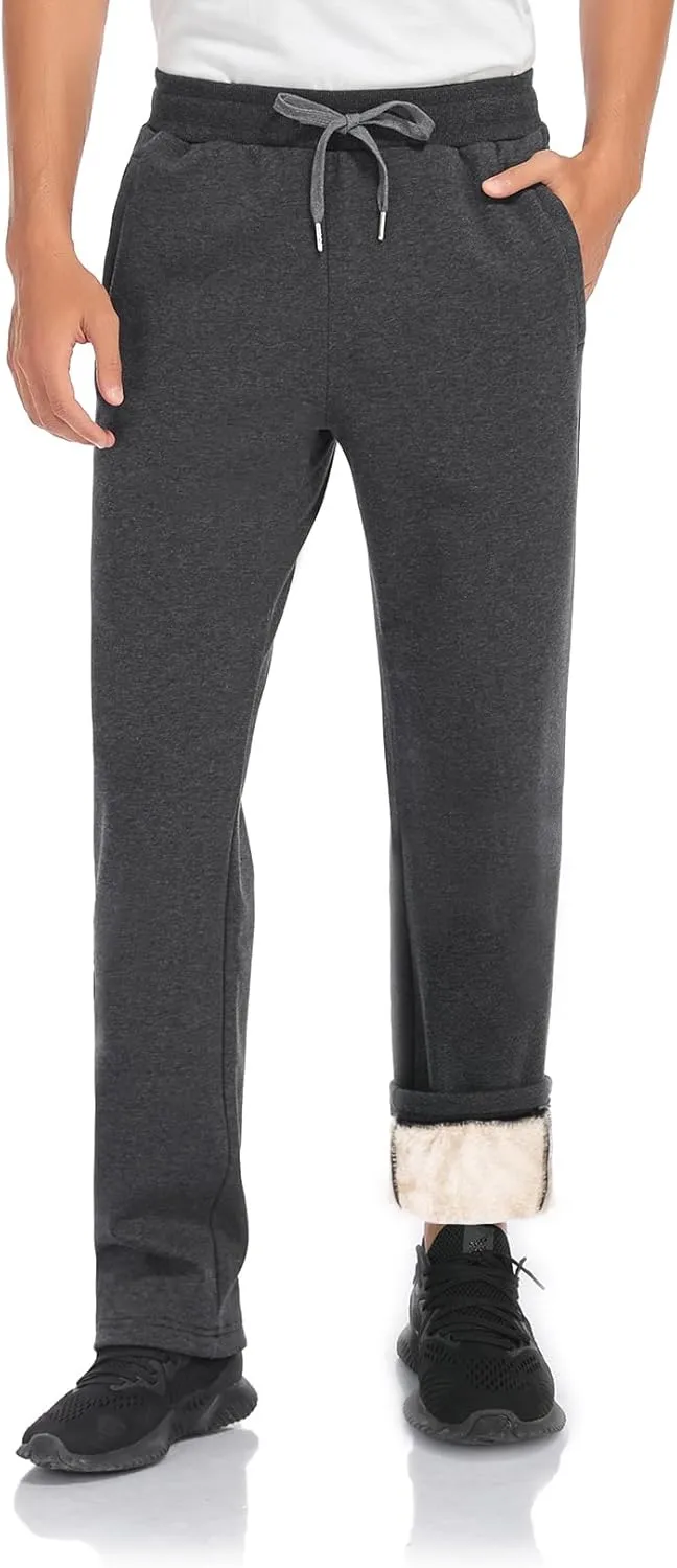 Inno 30" 32" 34" 36" 38" Men's Baby Polar Fleece Lined Jogger Pants Thermal Sweatpants Warm Winter Athletic Lounge Short Long
