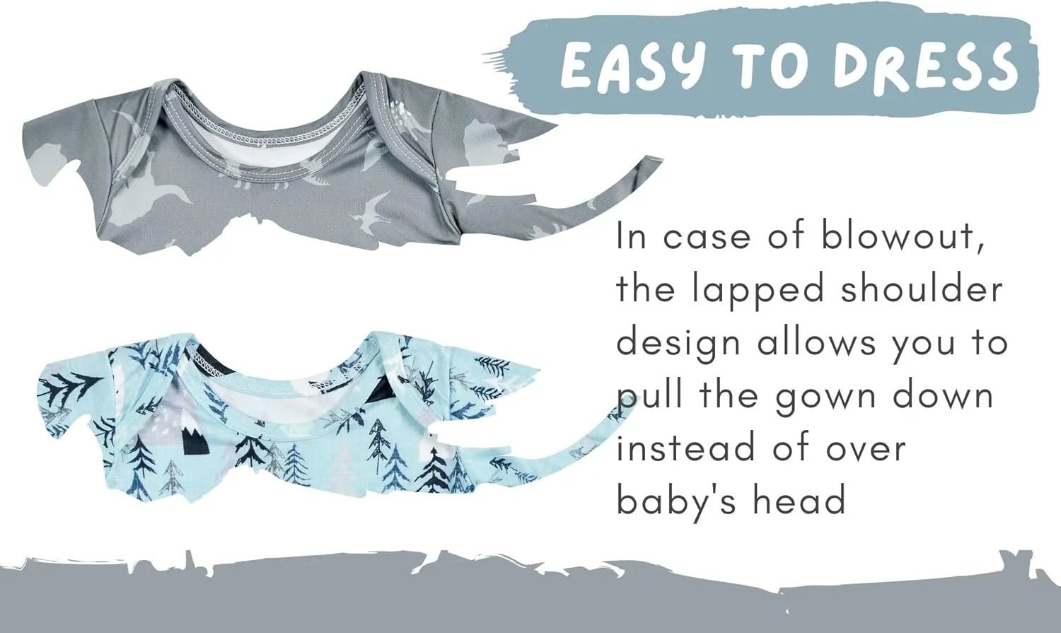 Newborn Baby Boy Long Sleeve Sleeper Gown with Mittens Knotted Gown Coming Home Outfit Nightgown Hat Set 2 Pieces