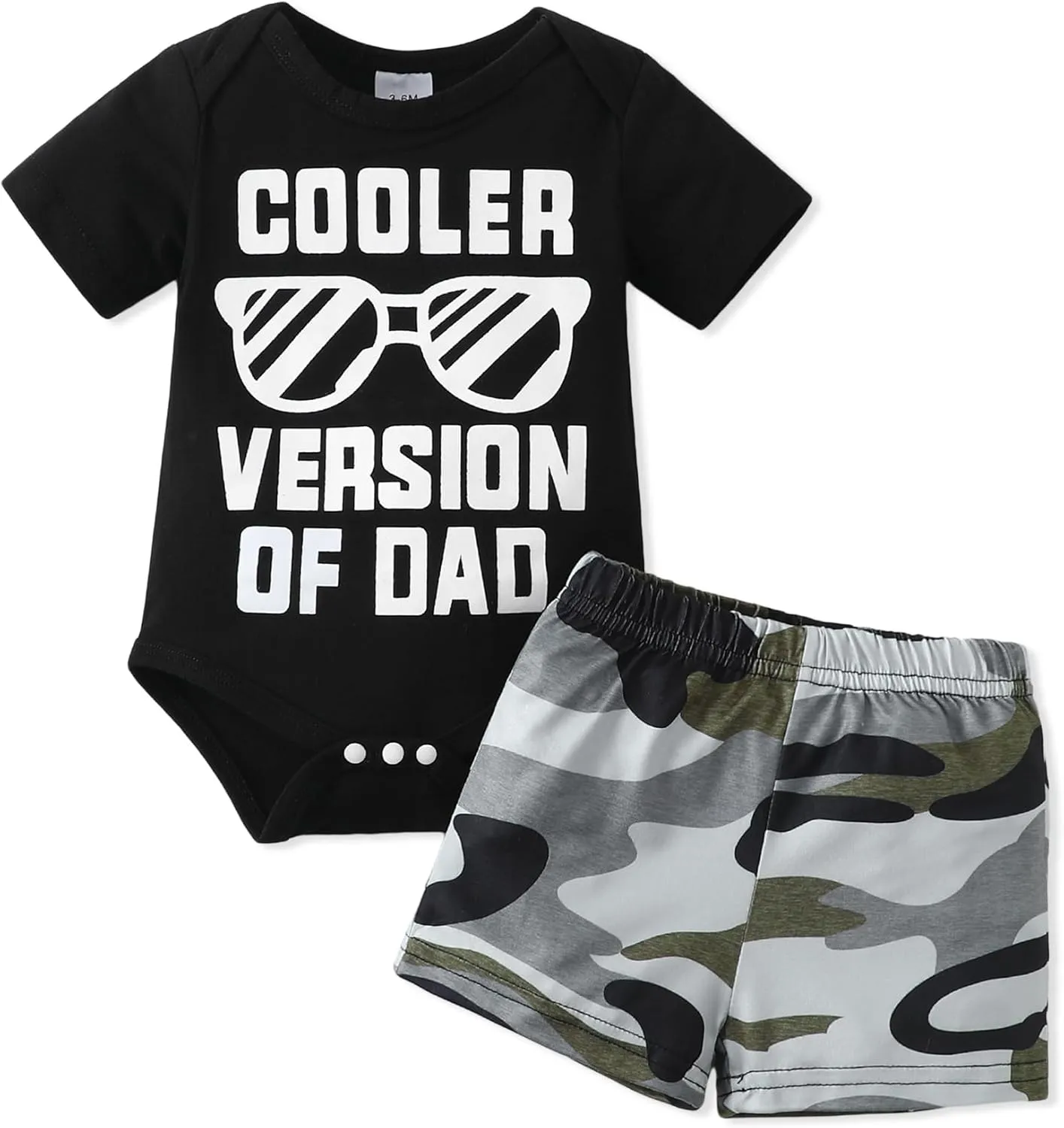 NZRVAWS Newborn Baby Boy Clothes Letter Printed Romper Shorts Summer Infant Outfits Camo Clothing Set 0 3 6 9 12 Months
