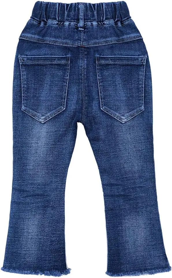Peacolate 4-9T Infant Little Kids Girls Embroidery Jeans Denim Pants