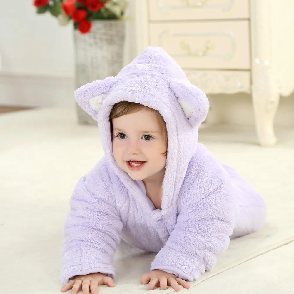 Purple Cat Cute Baby Infant Toddler Animal Onesie Costume