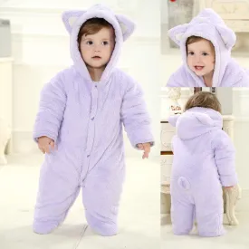 Purple Cat Cute Baby Infant Toddler Animal Onesie Costume