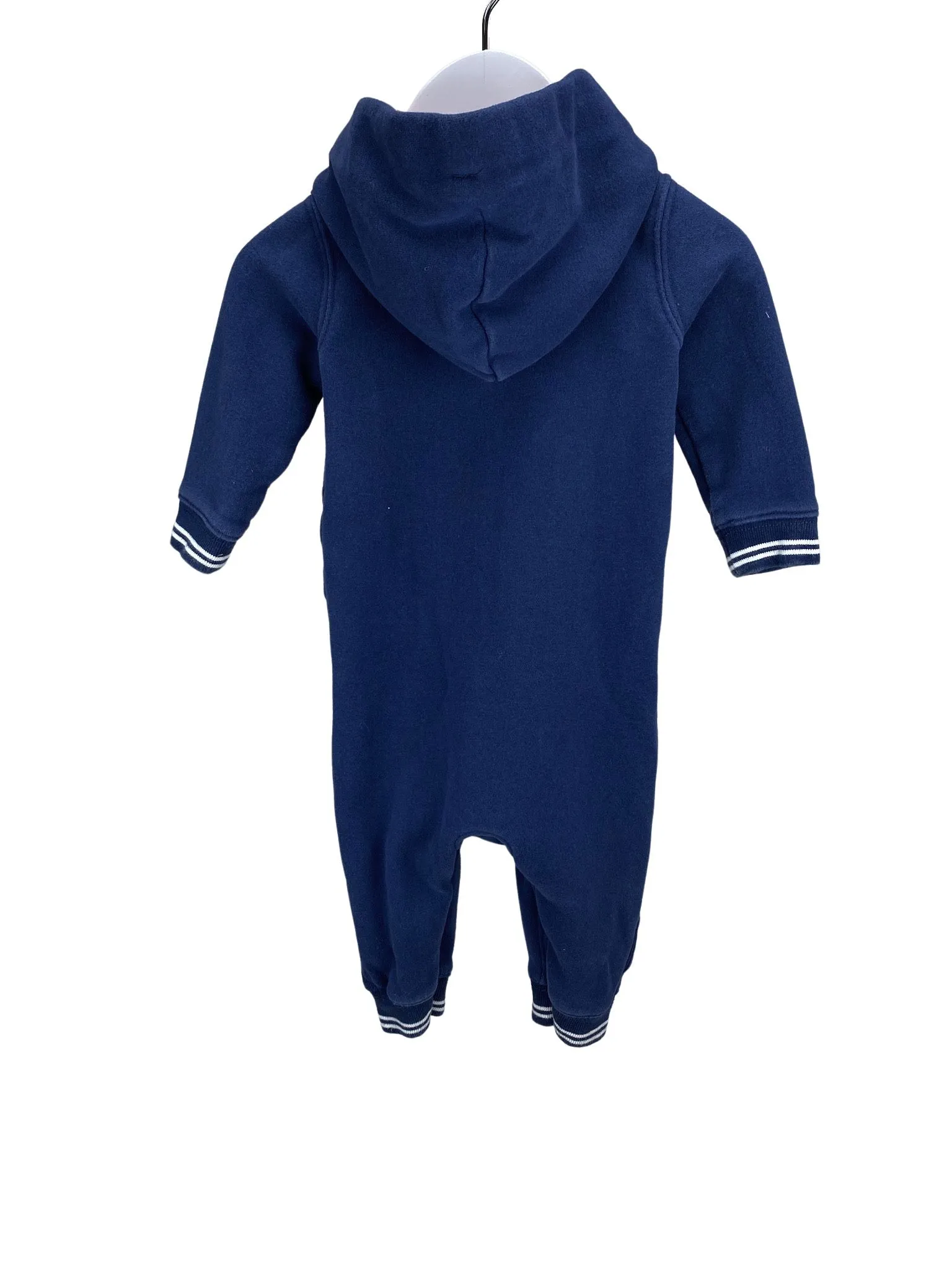 Ralph Lauren, Baby Boy Fleece NY One-Piece, Navy/Ivory, Size 6M