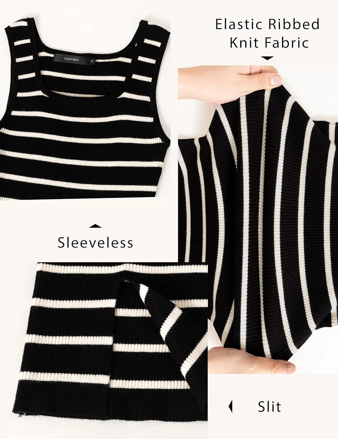 SUNNYBUY Women's Striped Maternity Dress Summer Tank Bodycon Dresses Knit Slit Pregnancy Clothes