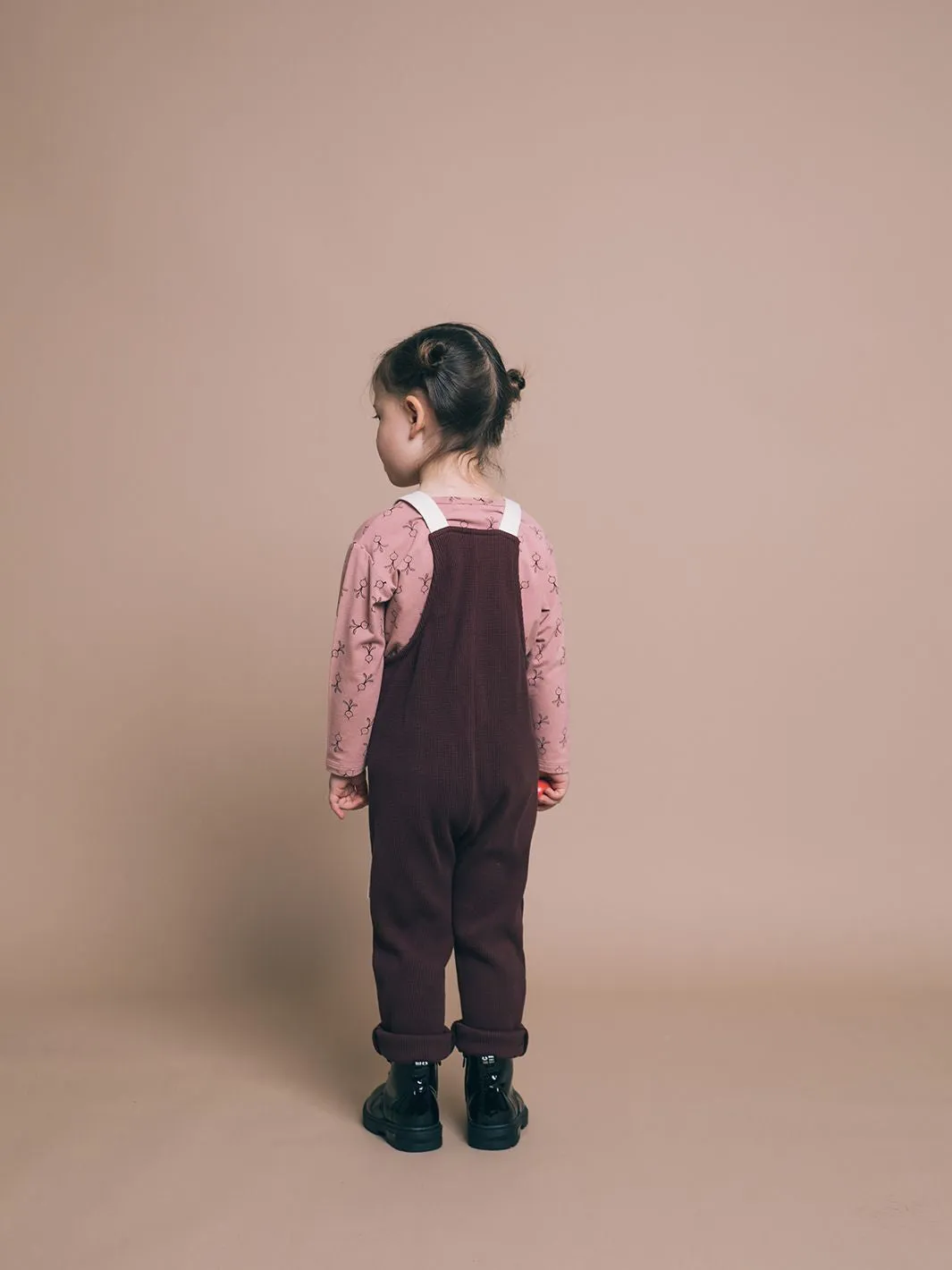 The Waffle Overalls - Plum - BABY