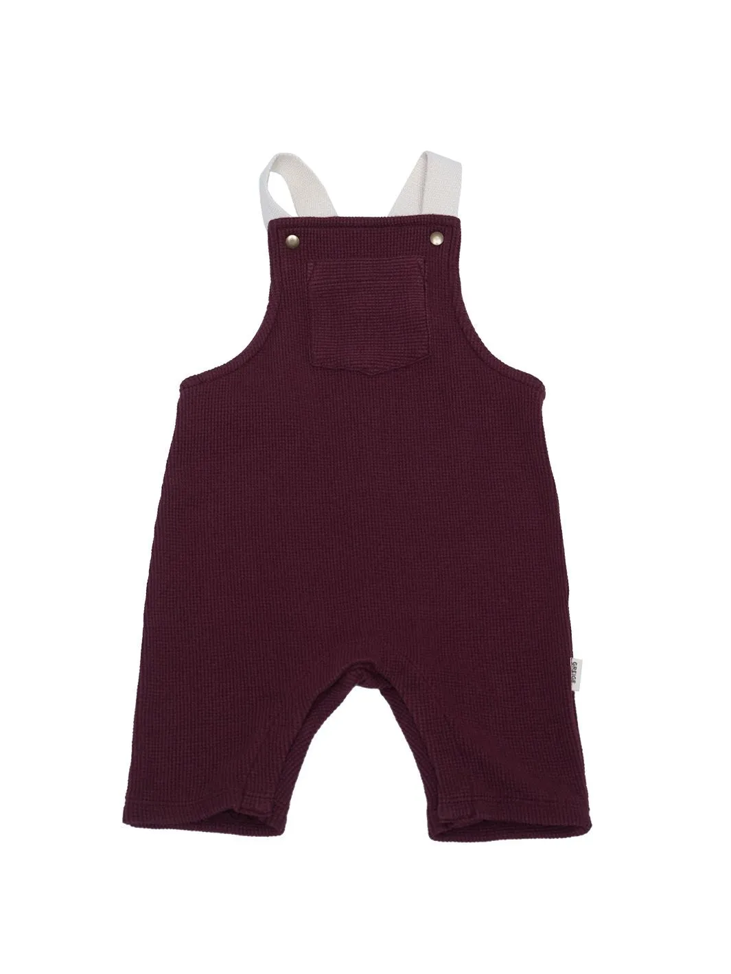 The Waffle Overalls - Plum - BABY