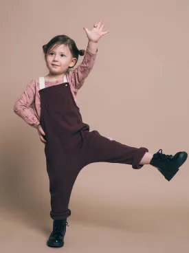The Waffle Overalls - Plum - BABY