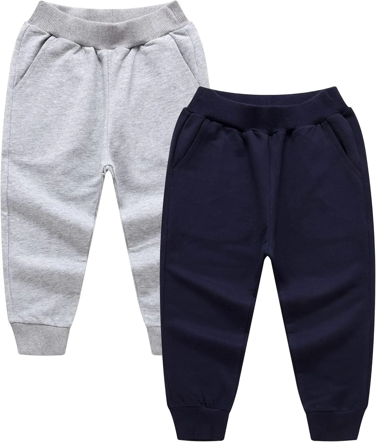 Toddler Baby Boy's Pull On Cotton Jogger Pants Stretch Knit Pants Infant Girls Athletic Sweatpants Bottoms