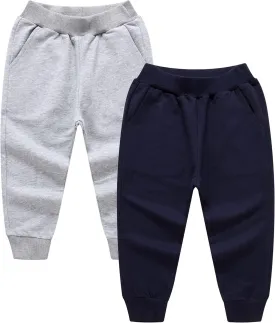 Toddler Baby Boy's Pull On Cotton Jogger Pants Stretch Knit Pants Infant Girls Athletic Sweatpants Bottoms