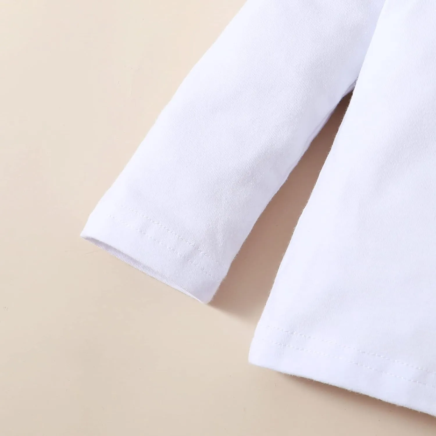 Toddler Baby Girl Solid Color T Shirt Kids Blouse Basic Plain Ruffle Top Cotton Casual Clothes