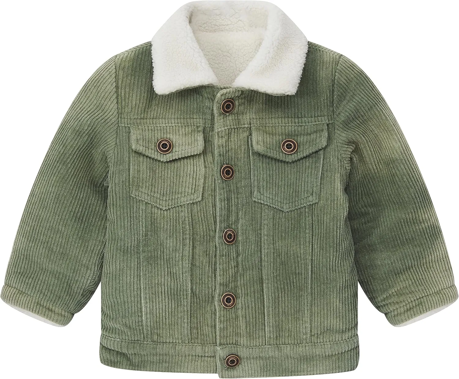 Toddler Boy Winter Corduroy Jacket Baby Girl Fall Sherpa Lined Outwear Coat