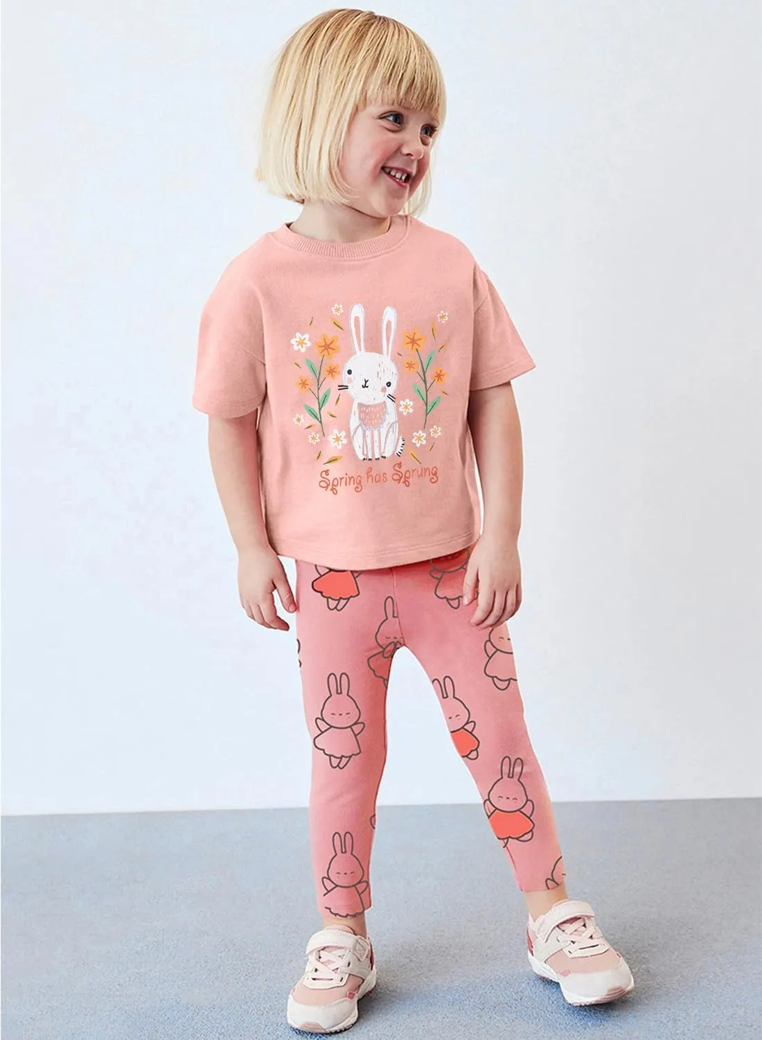 Toddler Girls Bunny Shirts Ruffle Short Sleeve Baby Easter T-Shirt Cotton Cute Tank Tees Tops 1-7 Years