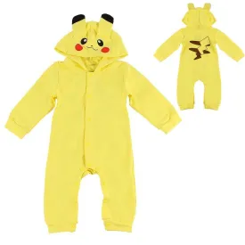 Toddler Infant Baby Onesies Romper Hooded Pikachu costume