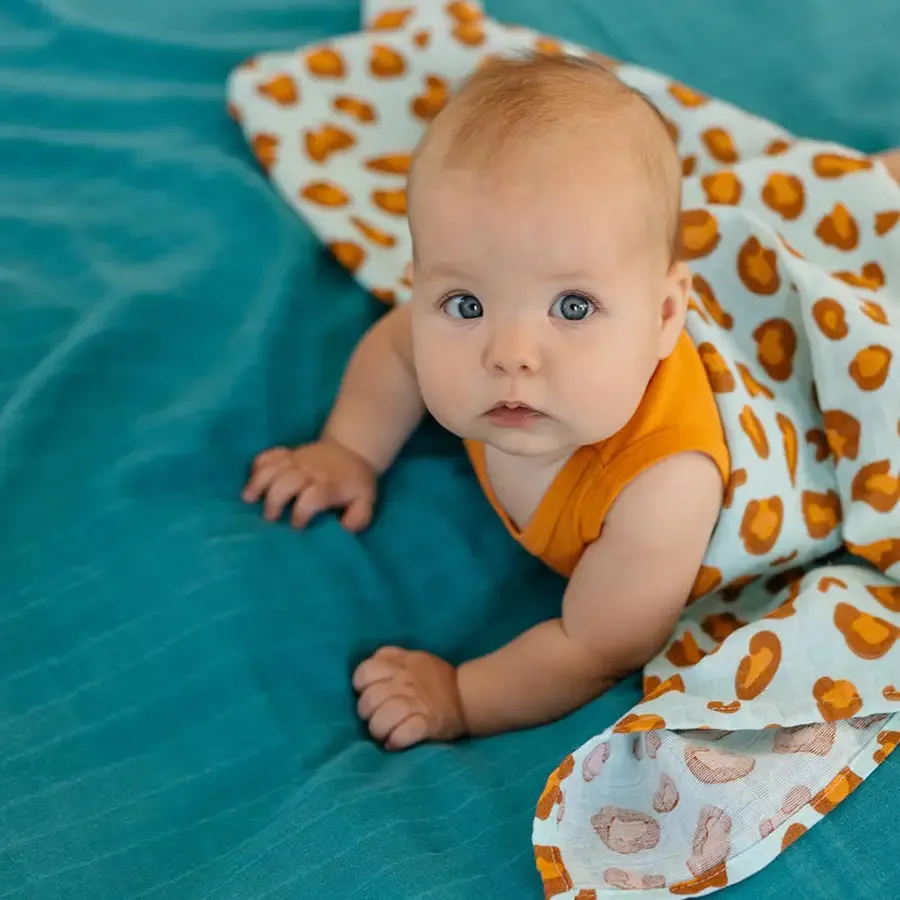 Tommy Lise Muslin Swaddle -  Foggy Blue (120x120cm)