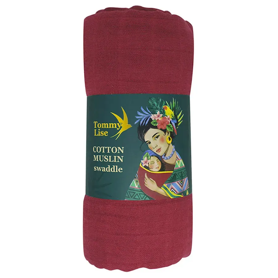 Tommy Lise Muslin Swaddle -  Marsala (120x120cm)