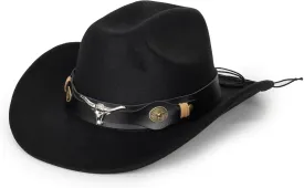 Women Western Rhinestone Cowboy Hat - Classic Bling Diamond Band Decoration Rodeo Fedora Hat(Size:Large)